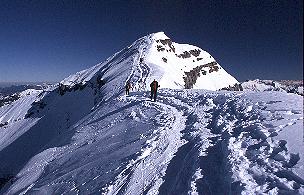 Gipfelgrat des Schafreuter (22.2.03) [Zum Vergrößern anklicken]