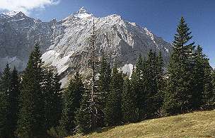 Birkkarspitze vom Filzboden [Zum Vergrößern anklicken]