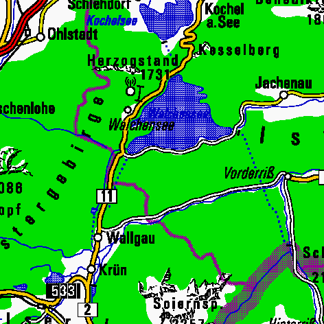 Karte Estergebirge