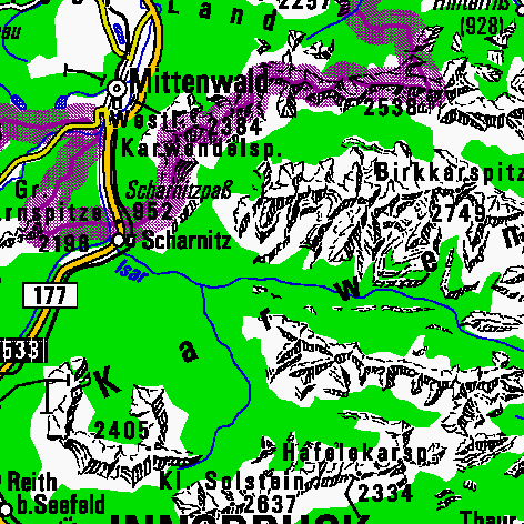 Karte Karwendel West