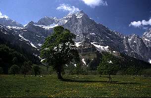 Spritzkarspitze über dem Großen Ahornboden [Zum Vergrößern anklicken]