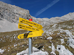 Wegweiser im Sonntagkar [Zum Vergrößern anklicken]