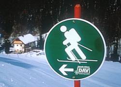 Schild Skitourengänger (c) DAV